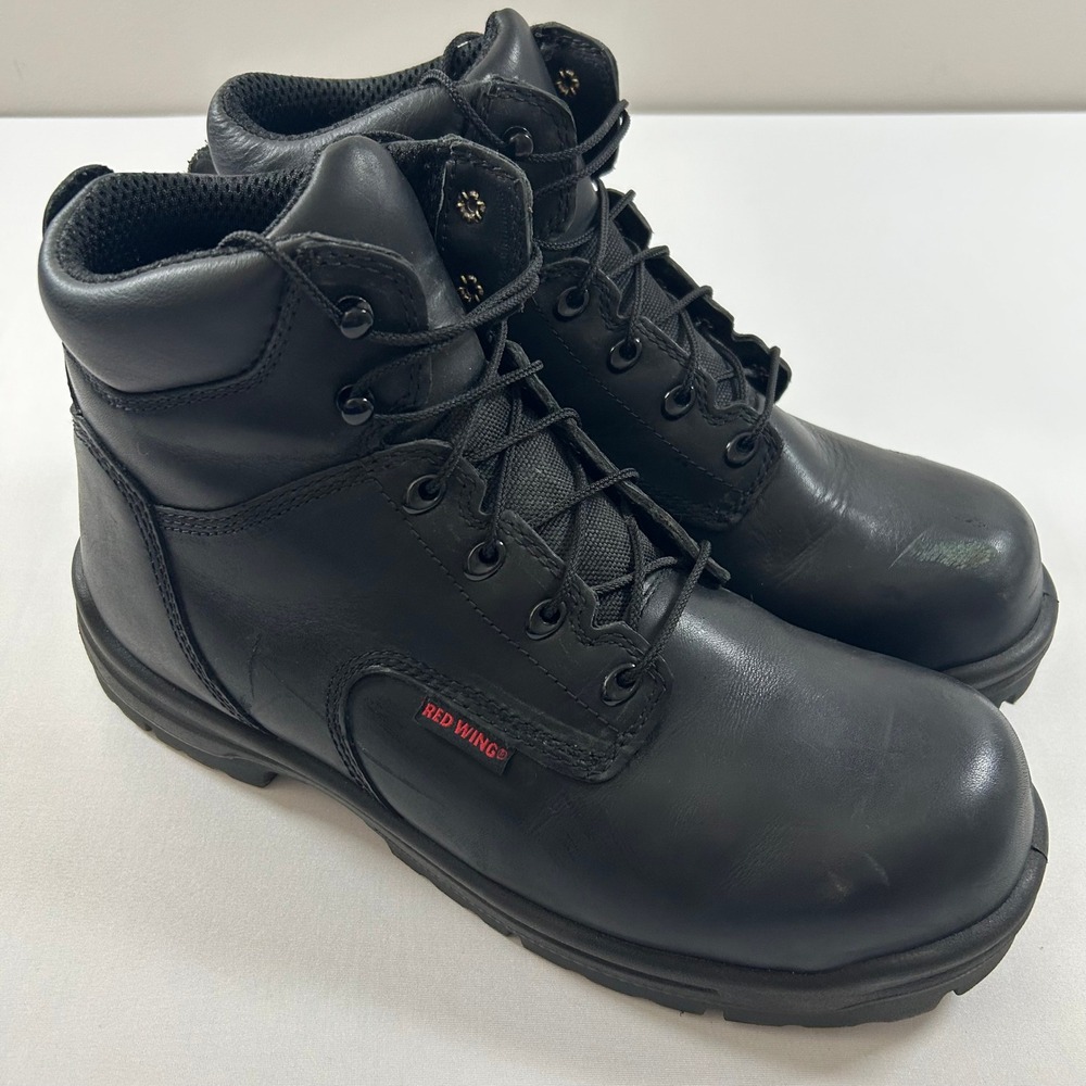 Red Wing Boots King Toe Work Shoes Mens 13 Black Leather Safety Toe EH 2234